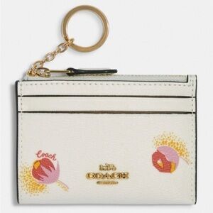 Coach Mini Skinny ID Case Small Wallet With Pop Floral Print